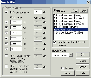 Notch Filter -многополосный фильтр выреза