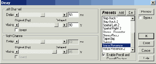 Простой эффект Delay