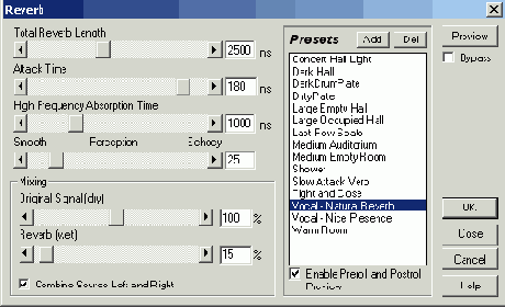 Простые ревербераторы QuickVerb и Reverb
