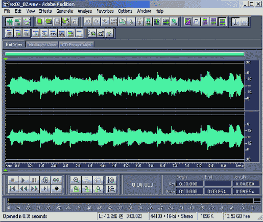 Собираем на одном треке последовательность волновых форм