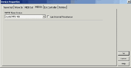 Устройства вывода и ввода MIDI-сообщений (вкладки MIDI Out и MIDI In)