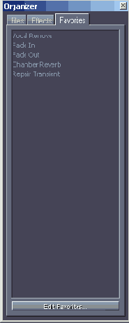 Вкладка Favorites — вызов операций-фаворитов