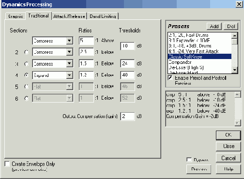 Вкладка Traditional