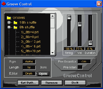 ���������� ���� Groove Control