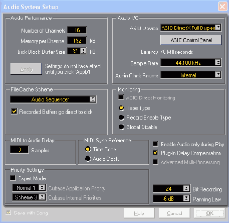 ���� Audio System Setup
