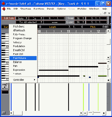  ������ � ������� MIDI-������