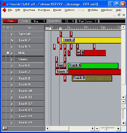  ������ � ������� MIDI-������