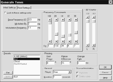 Tones — генерация тона