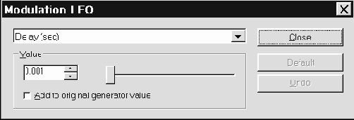 Modulation lfo — низкочастотная модуляция