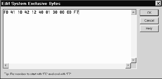 Смена типа реверберации и хоруса при помощи midi-сообщений