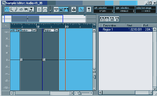 ��������������� �������������� � Sample Editor