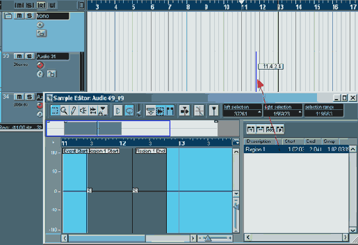 ��������������� �������������� � Sample Editor