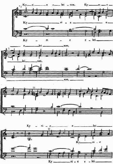 Гийом Дюфе (ок. 1400—1474) «Kyrie» (I) из мессы «Se la face ay pale»