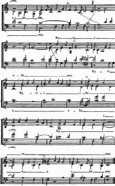 Гийом Дюфе (ок. 1400—1474) «Kyrie» (I) из мессы «Se la face ay pale»