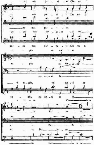 Лука Маренцио (ок. 1560—1599). Мадригал «S'io parto, i' moro»