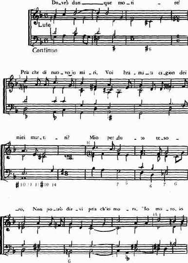 Джулио Каччини (ок. 1560—1618). Мадригал для голоса и лютни «Dovrò dunque morire»