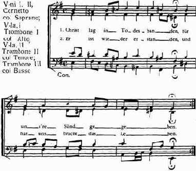 Хоралами называются мелодии гимнов лютеранской