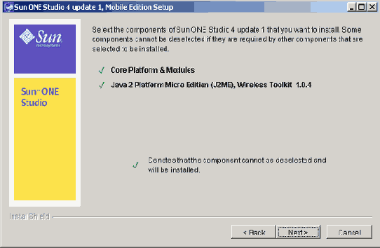 ����� ���������������� SUN ONE Studio Mobile Edition