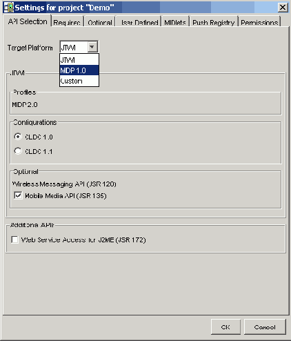 �������� ������� � JE Wireless Toolkit