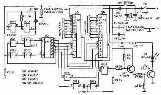 ИК генератор «электронного пароля» с шифратором
