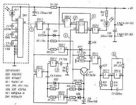 Передатчик в ИК линии связи