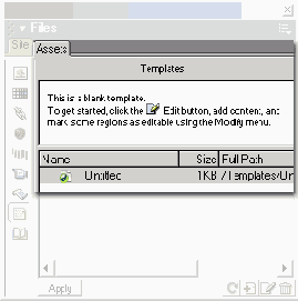 Новый пустой шаблон в списке шаблонов