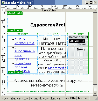 Повторяющаяся область