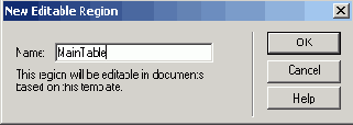 Диалоговое окно New Editable Region