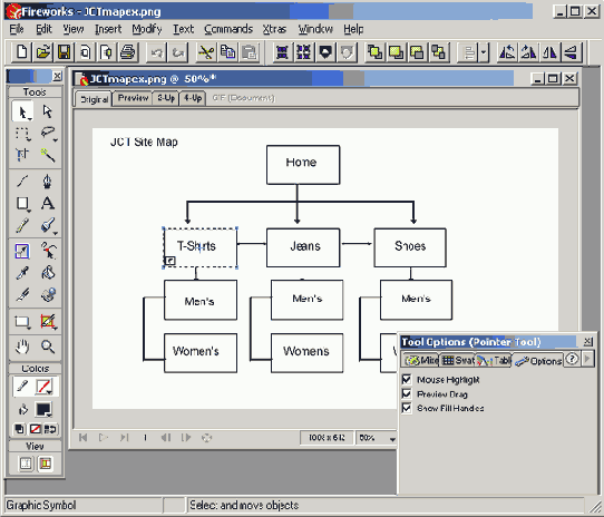 �������� ����� ���� � Fireworks MX