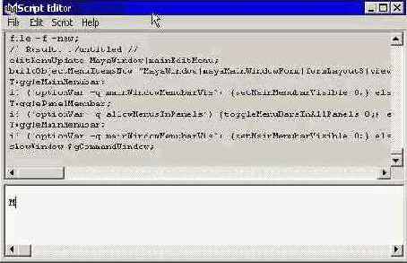 ��������� ��������� ������� � ���� ������� Script Editor