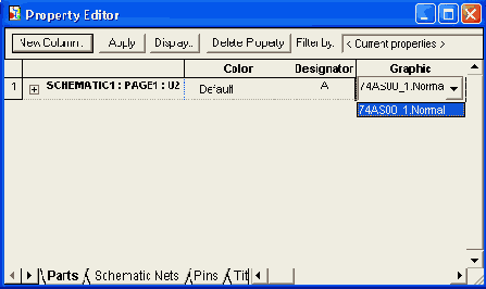 Размещение символов компонентов и электрических цепей