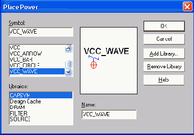 Размещение символов компонентов и электрических цепей