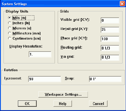 �������� ��������� �������� ���� OrCAD Layout