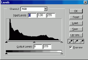 ������ ����������� ����� ����������� ������ ������ � ������ Output Levels