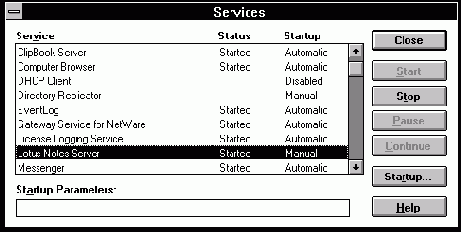 ����������� ������� Notes �� ��������� Windows NT ��� �������