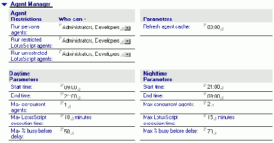 ��������� ������ Agent Manager