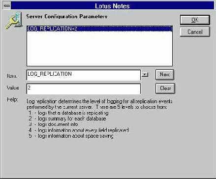 Configuration - ���������� ���������� ���������� � ������ NOTES.INI �� ��������