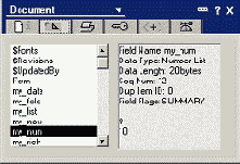 Операции с полями