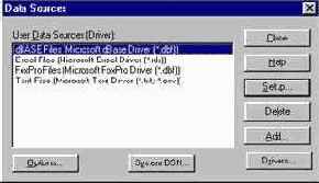 Получение информации из баз данных, поддерживающих ODBC-драйверы