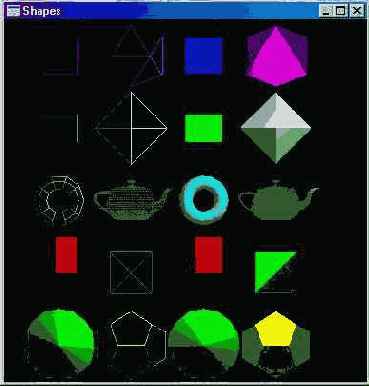 Cписок трехмерных фигур