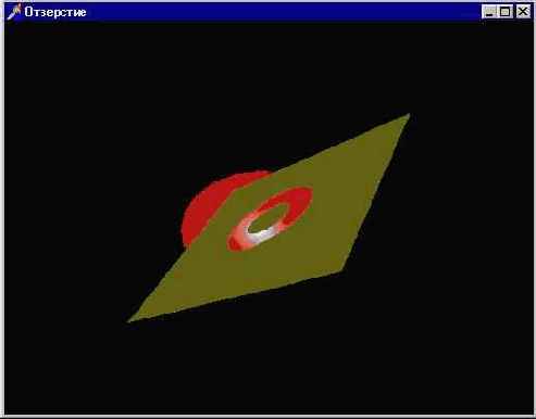 Отверстие в квадрате сделано с помощью буфера трафарета