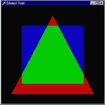 Простейший пример на операции с буфером трафарета