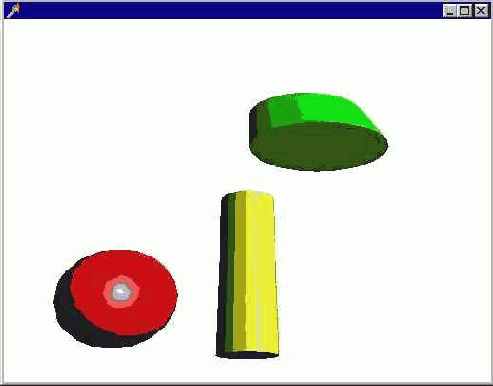Пример на колебания, объем фигур изменяется с помощью операции масштабирования