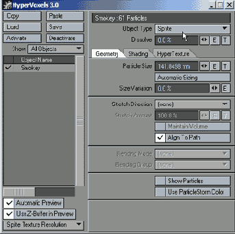 �� ����������� ���� Object Type �������� ����� Sprite