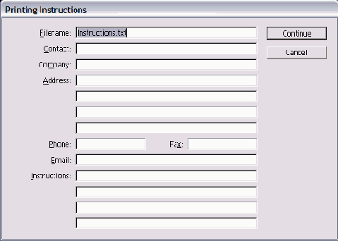 ���������� ���� Printing Instructions