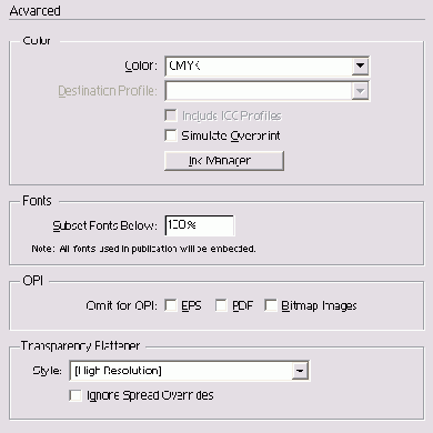 ����� Advanced ����������� ���� Export PDF