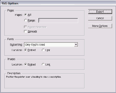 ���������� ���� SVG Options ��������