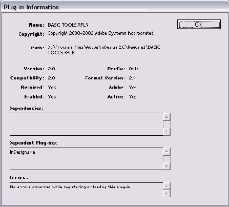 ���������� ���� Plugin Information