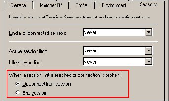 Настройка соединений ICA для индивидуальных пользователей