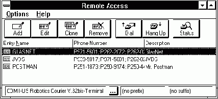 ��������� ������� Remote Access Service